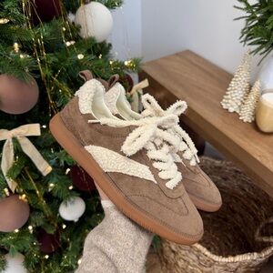Brown and Cream Sneakers